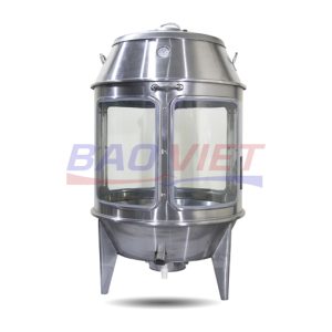 Lò quay vịt inox có kính 90